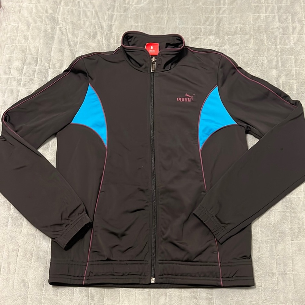 Puma Retro Track Jacket, Black, Blue, Purple, Size L